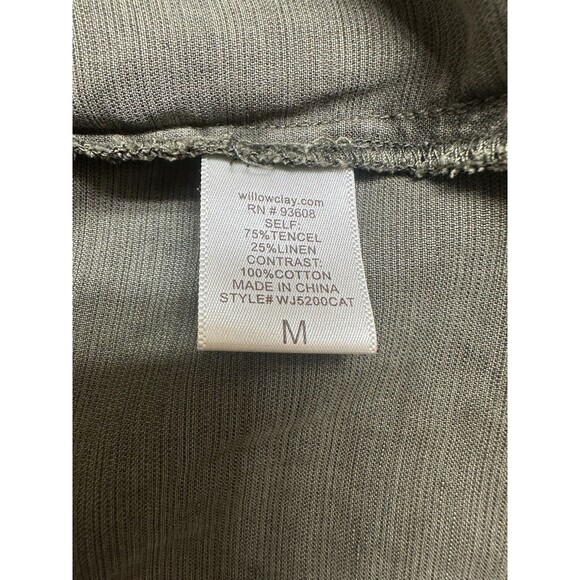 Willow & Clay Women's M Tencel Linen Military Style Shirt Jacket Army Green - Picture 8 of 8